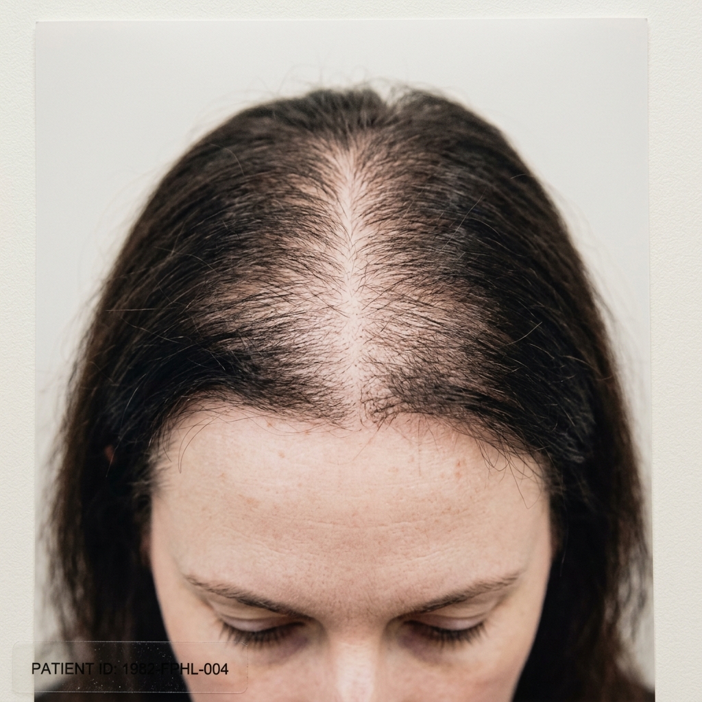 Before — علاج البلازما — تحسين كثافة الشعر